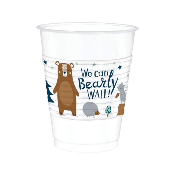 Amscan Bear-ly Plastic Baby Shower Party Cup (paket med 25) One S Multicoloured One Size