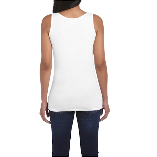 Gildan Dam/Dam Softstyle Ringspun Bomull Linne XL Vit White XL