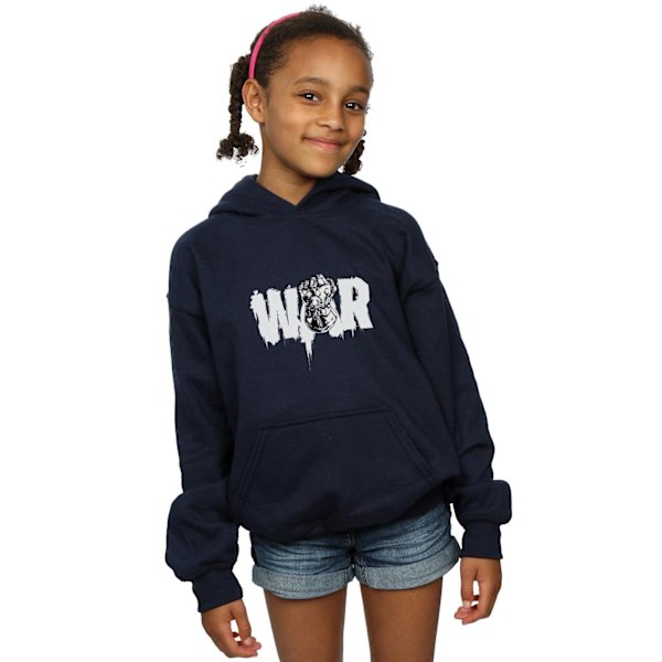 Marvel Girls Avengers Infinity War Fist Hoodie 9-11 år Marinblå Navy Blue 9-11 Years