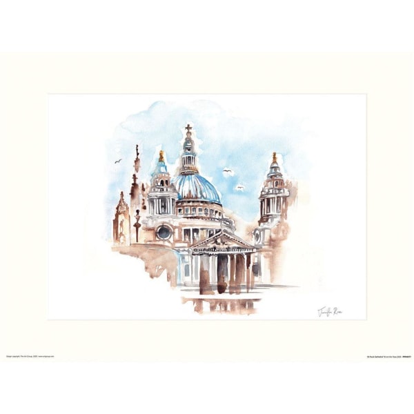 Jennifer Rose St Paul´s Cathedral Print 40cm x 30cm Brun/Blå/ Brown/Blue/White 40cm x 30cm
