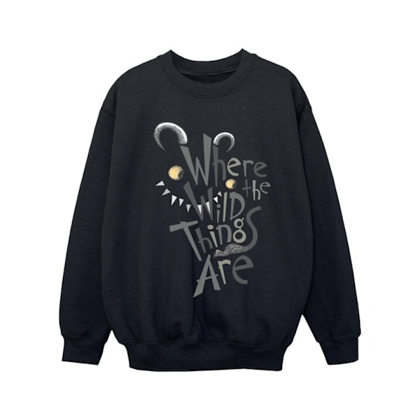 Where The Wild Things Are Flickor Sweatshirt 3-4 År Svart Black 3-4 Years