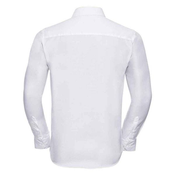 Russell Herr Ultimate Non-Iron Skräddarsydd Långärmad formell skjorta White 19in