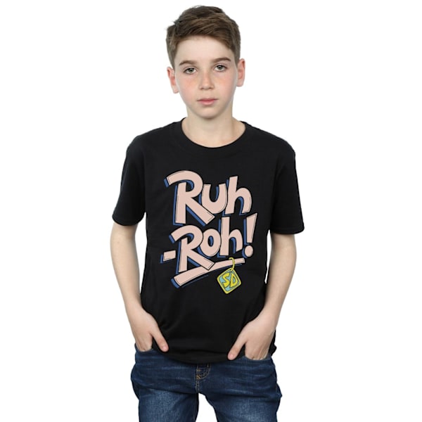 Scooby Doo Boys Ruh-Roh Hundbricka T-shirt 12-13 år Svart Black 12-13 Years