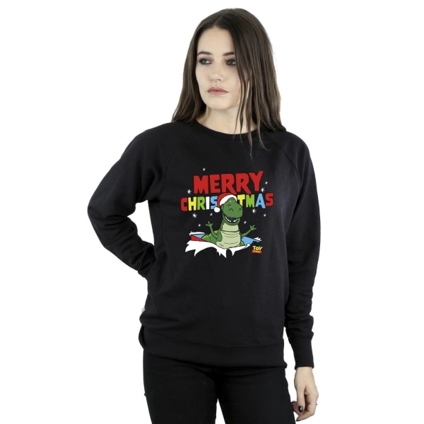 Disney Toy Story för kvinnor/damer Rex Christmas Burst Sweatshirt M Black M