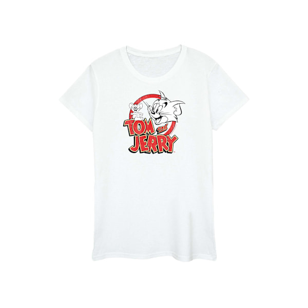 Tom And Jerry Dam/Dam Distressed Logo Bomull T-shirt S Wh White S