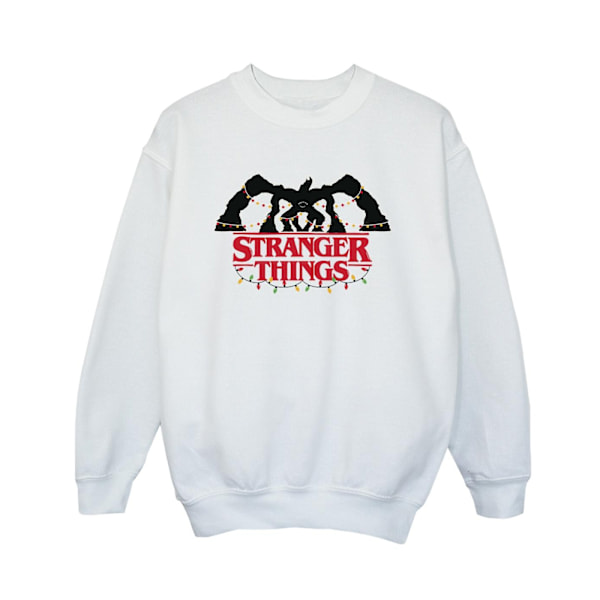 Netflix Boys Stranger Things Demogorgon Julbelysning Sweatshirt White 7-8 Years