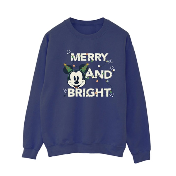 Disney Womens/Ladies Mickey Mouse Merry & Bright Sweatshirt 3XL Navy Blue 3XL