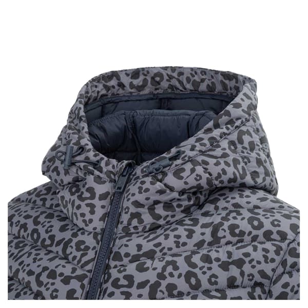 SoulCal Dam Bubble Djurmönstrad Nylon Pufferjacka 1 Grey 10 UK