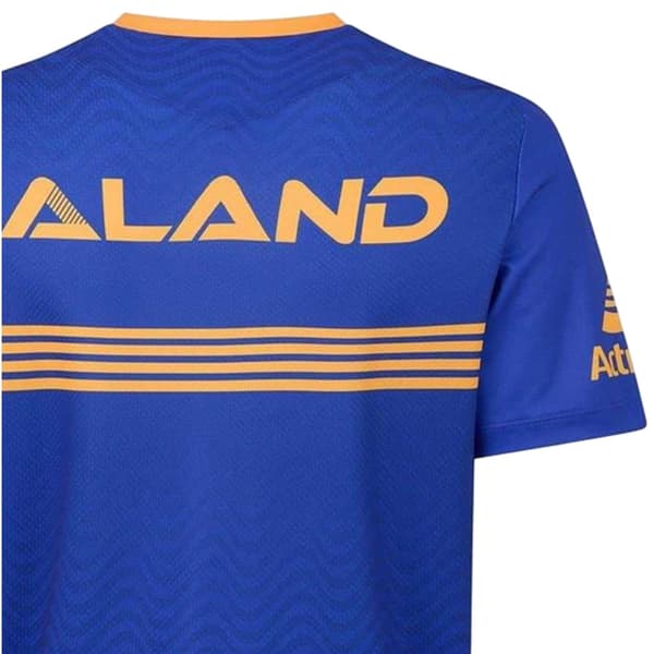 Parramatta Eels Herr 2025 Macron Tränings-T-shirt L Blå/Gul Blue/Yellow L