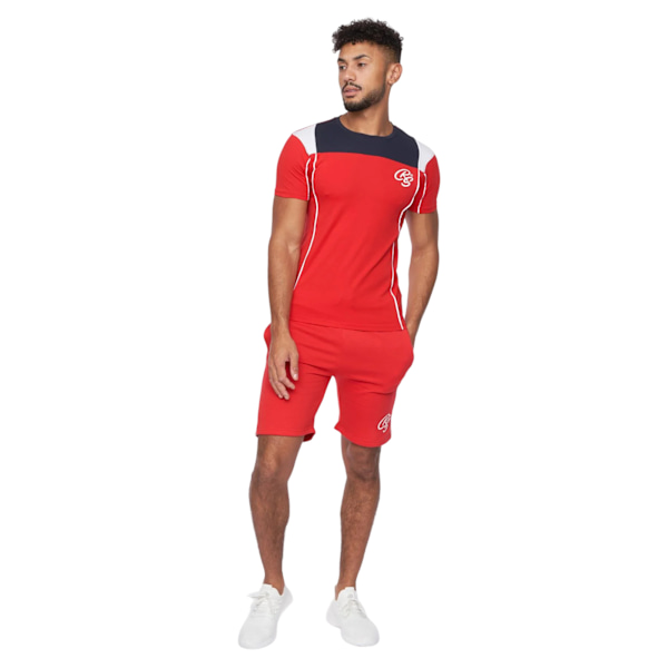 Crosshatch Mens Rentrays T-Shirt & Shorts Set XL Röd Red XL