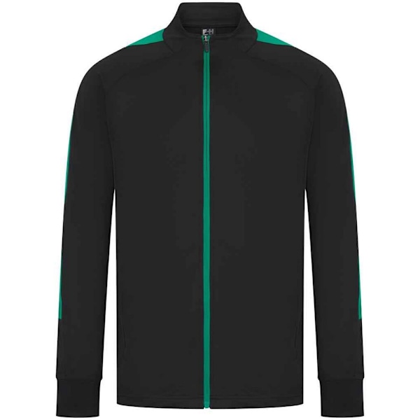 Finden & Hales Stickad Träningsoverdel för Män XXL Svart/Smaragdgrön Black/Emerald XXL