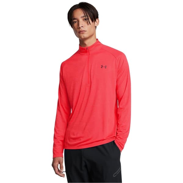 Under Armour Herr Tech Textured Half Zip Tröja M Racing Red Racing Red M