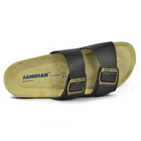 Sanosan Dam/Dam Aston Lädersandaler 7 UK Svart/Brun Black/Brown 7 UK