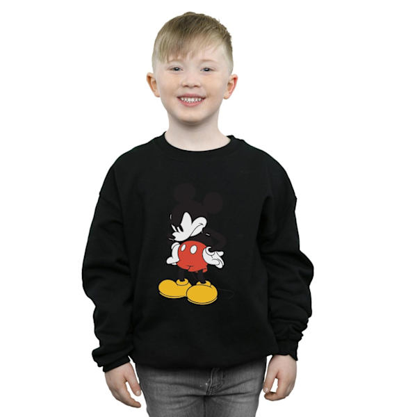 Disney Boys Mickey Mouse Angry Look Down Sweatshirt 7-8 år B Black 7-8 Years