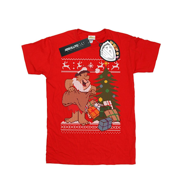The Flintstones Herr Jul Fair Isle T-shirt 3XL Röd Red 3XL