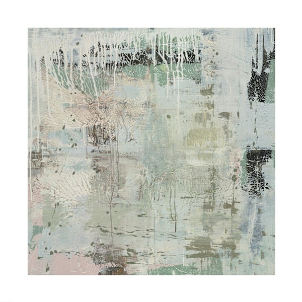 Soozy Barker Woodland Brook Print 60cm x 60cm Vit/Grå White/Grey 60cm x 60cm