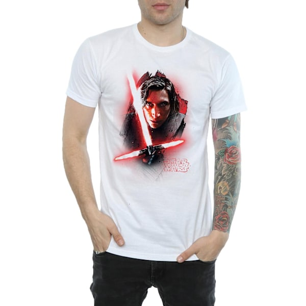 Star Wars: The Last Jedi Herr Kylo Ren Borstad Bomull T-shirt 3 White 3XL