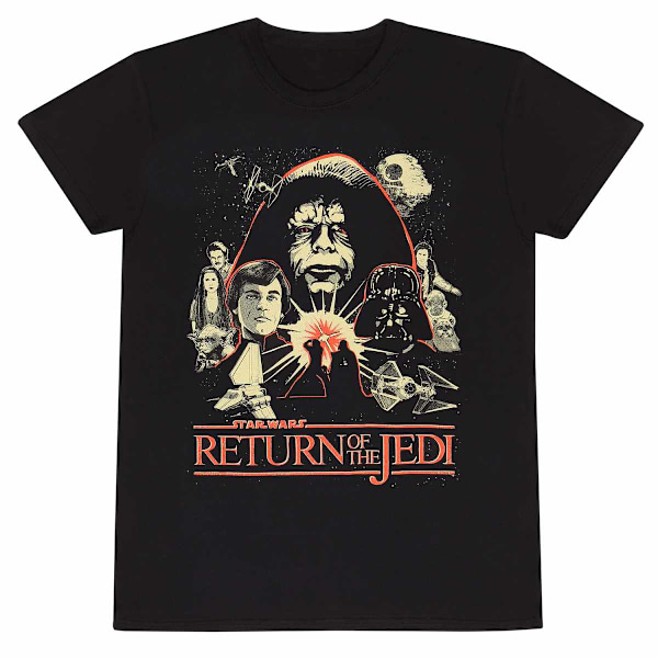 Star Wars: Återkomsten av Jedi Unisex Vuxen Montage T-Shirt L Bl Black L