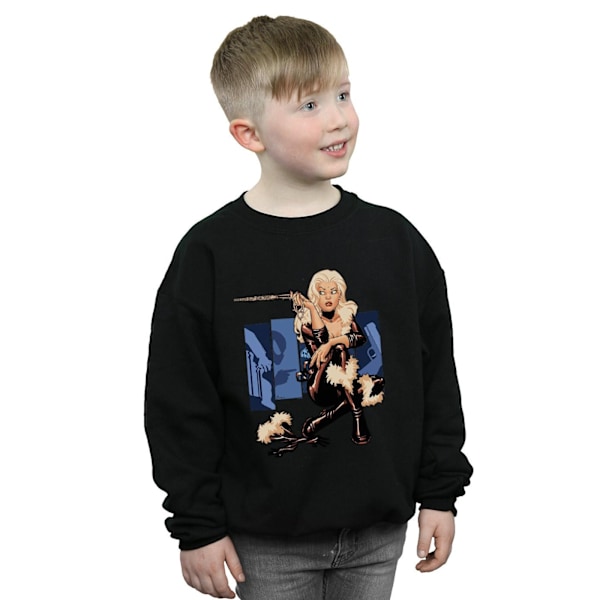 Marvel Boys Black Cat Cover Sweatshirt 12-13 år Svart Black 12-13 Years