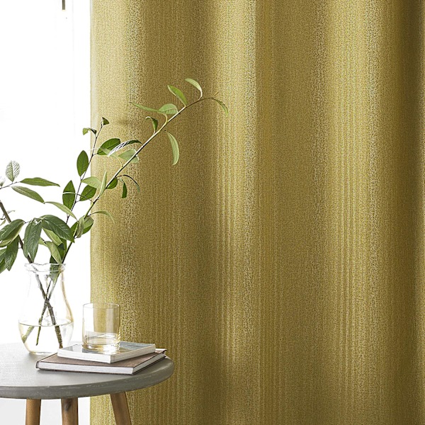 Furn Moon Öglettgardiner En Storlek Ockragul Ochre Yellow One Size