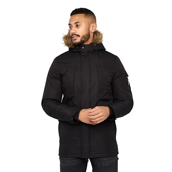 Crosshatch Herr Parkmoore Parka L Svart Black L