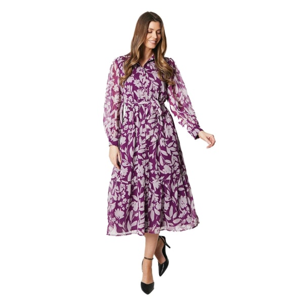 Principer Dam/dam blommig skjorta klänning 16 UK Lila Purple 16 UK