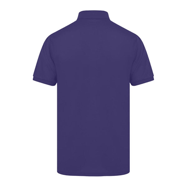 Henbury Herr Kortärmad 65/35 Pique Poloskjorta XL Lila Purple XL