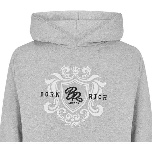 Born Rich Herr Jairo Hoodie L Grå Grey L