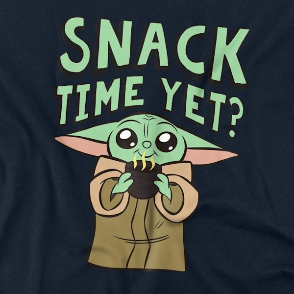 Star Wars: The Mandalorian Herr Snack Time Grogu T-Shirt M Marinblå Navy M