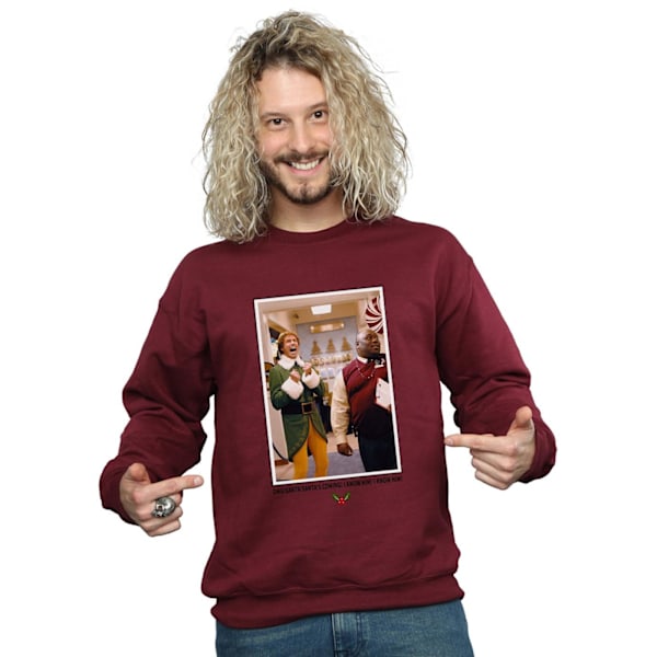 Elf Mens OMG Santa Photo Sweatshirt M Burgundy Burgundy M