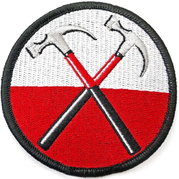 Pink Floyd The Wall Hammers Circle Iron On Patch One Size Röd/W Red/White/Black One Size