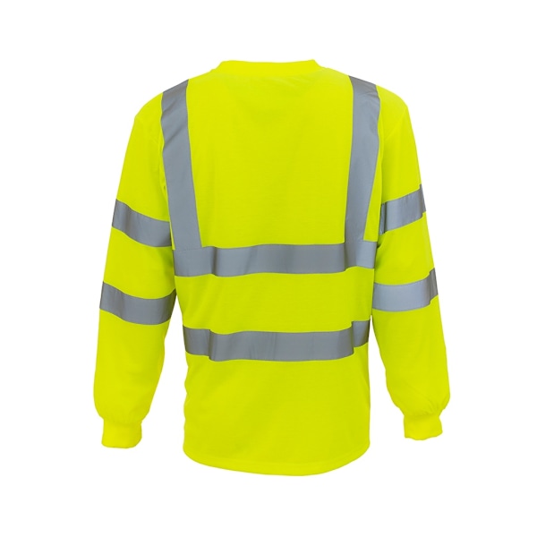 Yoko Hi-Vis långärmad T-shirt unisex vuxen XXL gul Yellow XXL