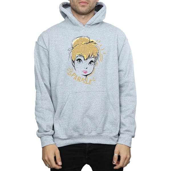 Disney Mens Tinkerbell Sparkle Hoodie M Sports Grey Sports Grey M