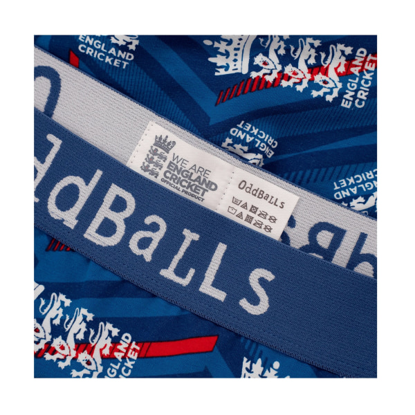 OddBalls herr ODI-inspirerade England Cricket-boxershorts L blå/ Blue/Grey/White L
