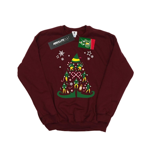 Elf Herr Julgran Sweatshirt L Bourgogne Burgundy L