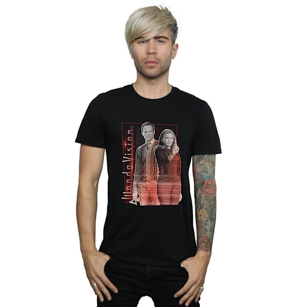 Marvel Mens WandaVision Interference Pose T-Shirt L Svart Black L