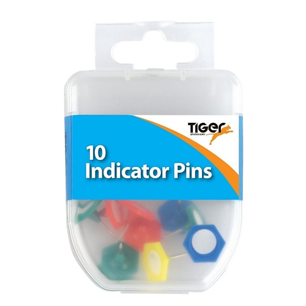 Tiger Essential Contrast Indicator Pins (10-pack) Storlek M Multicoloured One Size