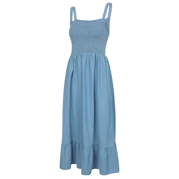 Mountain Warehouse Dam/Dam Marbella Strappy Shirred Midi Pale Blue 10 UK