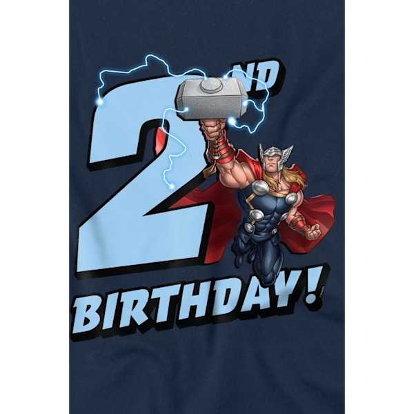 Thor Barn/Kids 2-årsdag T-shirt 9-10 År Marinblå Navy 9-10 Years