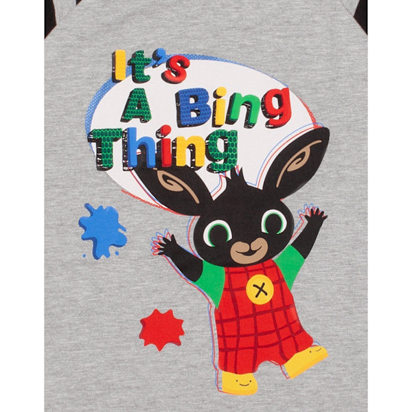 Bing Bunny Boys Its A Bing Thing Kort Pyjamas Set 18-24 Månader Grey/Black 18-24 Months
