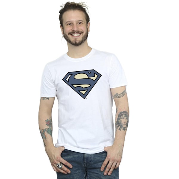 DC Comics Superman Indigo Blue Logo T-shirt 3XL Vit White 3XL