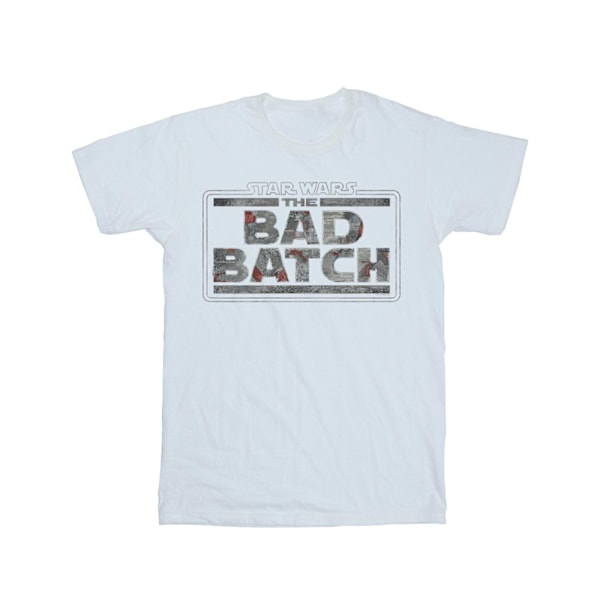 Star Wars Dam/Damer The Bad Batch Texturlogotyp Bomullspojkvän White XL