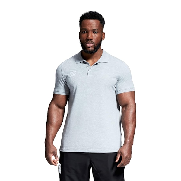 Canterbury Mens Waimak Kortärmad Pique Poloskjorta XL Grå Marl Grey Marl XL