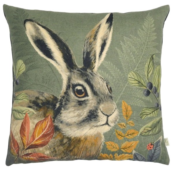 Evans Lichfield Forest Hare Square Cover One Size Grå Grey One Size