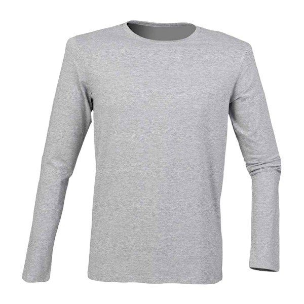 SF Men Mens Feel Good Heather Stretch Long-Sleeved T-Shirt M Grå Grey M