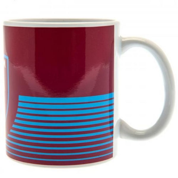 West Ham United FC Crest Novelty Mug One Size Burgundy/Sky Blue Burgundy/Sky Blue/Yellow One Size