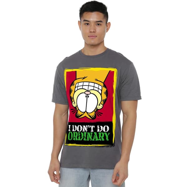 Garfield Herr I Don´t Do Ordinary T-Shirt XL Gråmelerad Charcoal XL