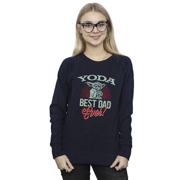 Star Wars Dam/Damer Mandalorian Yoda Pappa Sweatshirt XL Marinblå Navy Blue XL