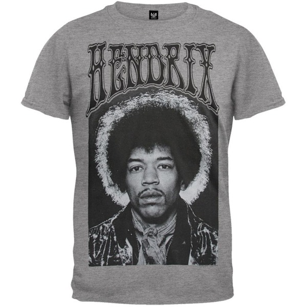 Jimi Hendrix Unisex Vuxen Halo Bomulls T-shirt M Grå Grey M