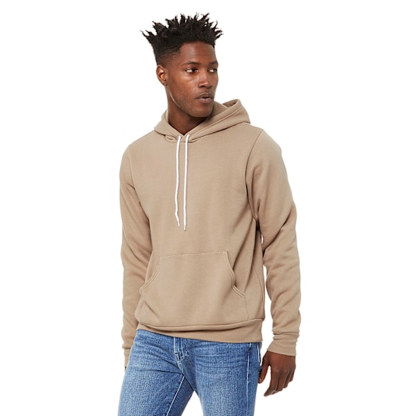 Bella + Canvas Unisex Pullover Polycotton Fleece Hooded Sweatsh Tan S